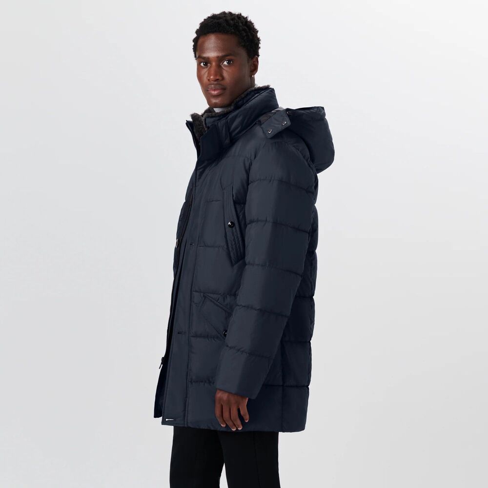 BUGATCHI Navy Puffer Parka Coat NWT Men’s Medium $375